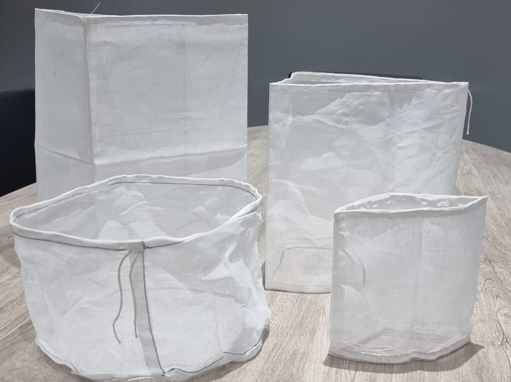 A Selection of our cheese caps, binders and bags supplied to our customers in the Dairy industry