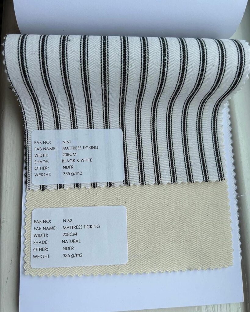 Striped Mattress Ticking fabric from Lees Newsome A
